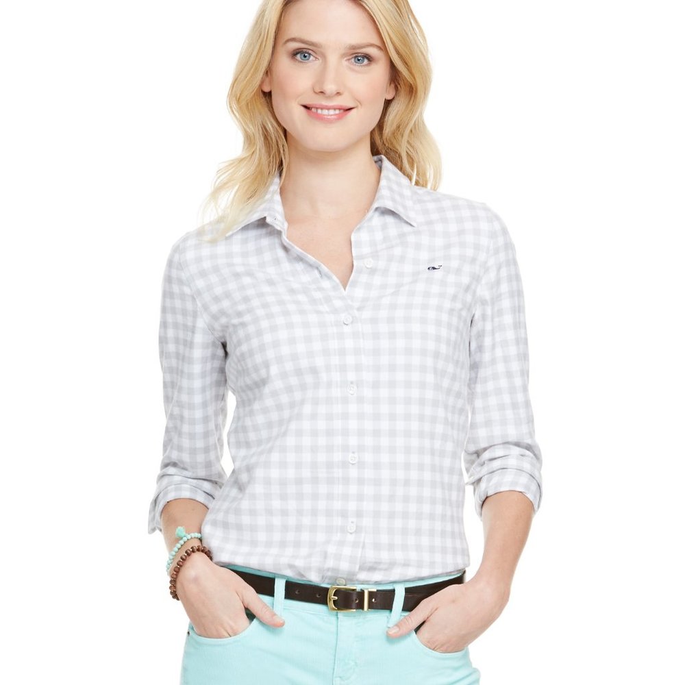 Vineyard Vines Flannel Gingham Button Down